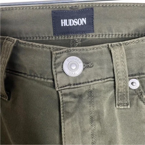 Hudson Nico Lace-Up Cropped Olive Boho/Western/Streetwear Jeans Women’s size 25 - Picture 4 of 6